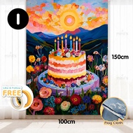 MINIIS Happy Birthday Banner Happy Birthday Banner Birthday Backdrop Background For Party Kids Child