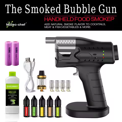 Upgrade Smoke Bubble Gun for Cocktail Flavour Blaster Candy Bar Decoration Accessories Bomb Shaker A
