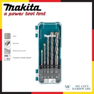 Makita 5pcs Straight Shank TCT Masonry Drill Bit Set D-72877