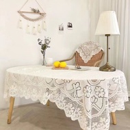 ผ้าปูโต๊ะ ผ้าปูโต๊ะ ปักลายลูกไม้ ผ้าปูหลังตู้เย็น ผ้าสีขาว มี 3 ขนาด