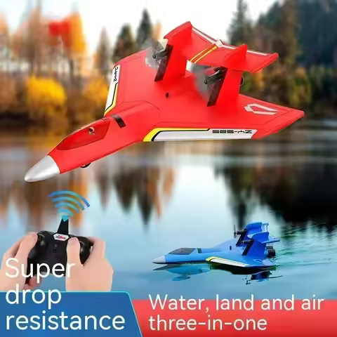 Rc Plane ZY525 Water Air Remote Control Plane Two Channel Water Takeoff Fixed Wing Model Airplane ZY