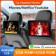 Headrest Monitor Display  Android Tablet Touch Screen For Car Rear Seat Player Carplay/Auto/Youtube 