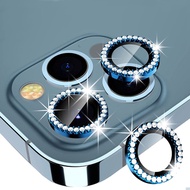 For iPhone 15 Pro Max 14 13 12 11 Pro Max 14 Plus Diamond Bling Glitter Camera Lens Protector Metal Ring