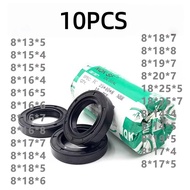 10PCS Skeleton oil seal TC8*13/15/16/17/18/19/20*4/5/6/7/8/10 8*14*4/5