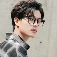 Plain Black Glasses No Degree Fashion Unisex Round Full Frame Glasses For Men Women Radiation Protec