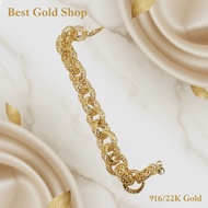 22k / 916 Gold Wave Ring Bracelet by Best Gold Shop