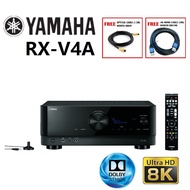 Yamaha RX-V4A (BLACK) (2020 model) 5.2-channel home theater receiver (FREE 4K HDMI CABLE & OPTICAL C