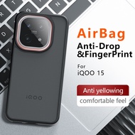 Casing for vivo iQOO 15 5G iQ00 iQOO15 V2505A Phone Case Clear Acrylic Matte Frosted Soft Silicone P