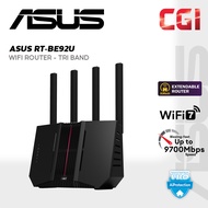 Asus RT-BE92U Tri-Band 9700 Mbps 6GHz WiFi 7 Ai-Boosted AiMesh MLO Parental Control Extendable Route