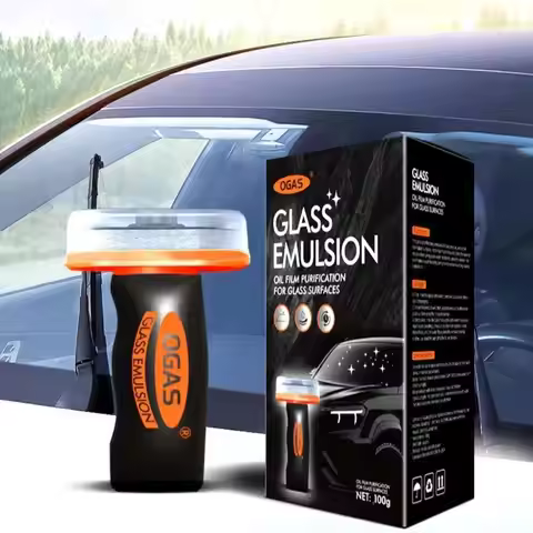 Handheld Glass Emulsion Oil Film Remover Car Windshield Cleaner For Front/Side/Rear Windows Rearview
