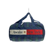 AWAKE NY Boston bag 23SS -- GRN cheques Direct from Japan Secondhand