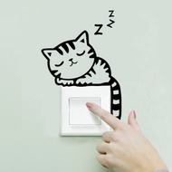 SLEEPING CAT SWITCH STICKER cute CAT STICKER wallpaper