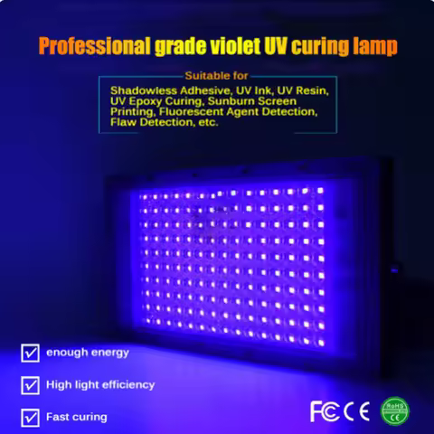 220V 50W 100W 200W 300W 395NM 405nm 365nm LED Ultraviolet UV Lamp Printing Spraying Painting Resin i