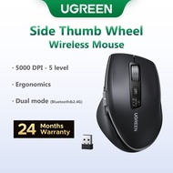 UGREEN Hyper-Fast Scroll Wireless Mouse Bluetooth 5.4 2.4G Ergonomic 5000DPI for MacBook Tablet Lapt
