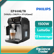 Philips 4400 Series Fully Automatic Espresso Coffee Machine With LatteGo Milk System 12 Coffee Setti