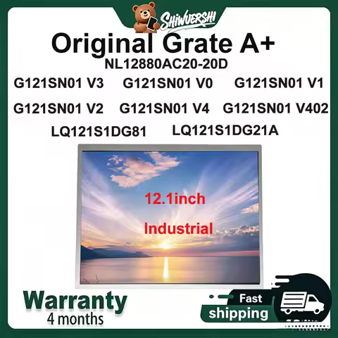 Original New A+12.1" LCD Screen lndustrial NL12880AC20 20D G121SN01 V3 V0 V1 V2 V4 V402 LQ121S1DG81 