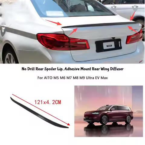 For AITO M5 M6 M7 M8 M9 Ultra EV Max Rear Wing Lip Car Rear Trunk Boot Lip Spoiler Wing