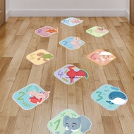 Floor Sticker Jump House Game Sticker for Kids, Floor Sticker Removable Wall Sticker DIY Game Sticke