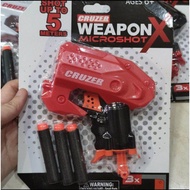 Mainan anak pistol tembak tembakan kokang peluru busa soft seukuran Nerf