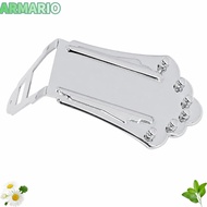 IARMARIOQR Guitar Tailpiece Bridge, Silver For 6 String Guitar Tailpiece, Durable Metal 6 String Gui
