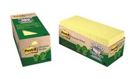 654R-24CP-CY 環保便條紙 3吋 x 3吋 - 黃色 (每盒24本)