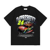 HEARTNESS Streetwear T-Shirt for Men and Women Axalta Nascar | Unisex Vintage Black Cotton Combed 24