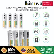 EBL 4pcs AA Ni-MH Battery 2300mAh 2800mAh Rechargeable Batteries For Radios Toy Camera Headphone Fla
