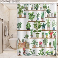 Bathroom Toilet Polyester Bathroom Curtain Shower Room Partition Curtain Punch Free Door Window Shor