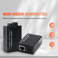 Optical Fiber Transceiver 100M Gigabit 1SFP+1RJ45 Photoelectric Converter RJ45 to Optical Fiber 20KM