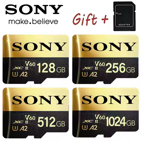 Sony-Micro Sd Card High Speed Sd Memory Card 128GB 256GB 1024GB 512GB 64GB Micro Sd U3 A2 Tf Flash C