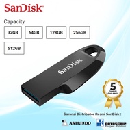 Sandisk 32GB flash disk | 64gb | 128gb | 256gb | 512gb USB 3.2 Ultra Curve CZ550 - Official 5 Year G