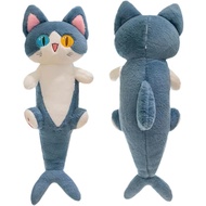 FANGYU Love Plush Shark Cat Toy, Cartoon Soft Stuffed Long Throw Sleeping Pillow, Children Shark Gif