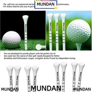MUNDAN 100pcs White Striped Golf Tee, Wooden 69/83mm Golf Wood Tees, Golf Training Aids Digital Scal