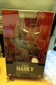 99.9% 新 Hot Toys Iron Man Mark V  5 Diecast MMS400  D18 鐵甲奇俠 Mark 5 超合金 一盒  玩具狂熱  not shf mafex medi