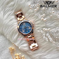 宾马 Balmer A8113M RG-5 Sapphire Women Watch With Blue dial and Rosegold Stainless Steel