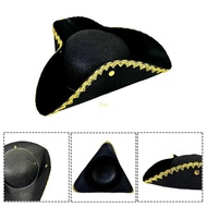 flgo Caribbeans Pirate Hat Adjustable Unisex Hat Skull Emblem Pirate Hat Costume Hat