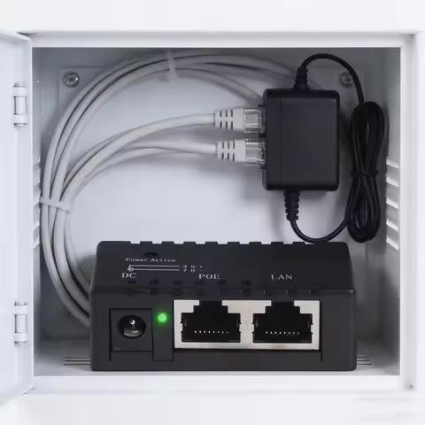 HUAHUA2026 NEW 12-48V Passive Single-Port POE Injector, Power Over Ethernet for Security Cameras, Vo