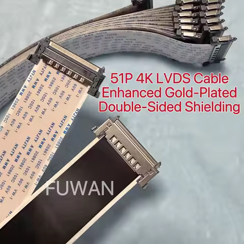 10PCS/51Pin 4K HDTV LCD LED Ribbon Cable AWM 20706 20861 105C 60V VW-1 51P LVDS Compatible with