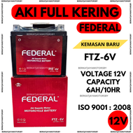 AKI MOTOR FEDERAL GTZ6V ORIGINAL ACCU KERING MOTOR FTZ6V NMAX 155 VARIO 125 150 160 SATRIA FU CBR CR