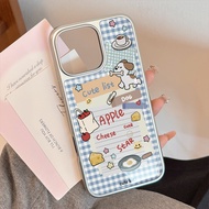 case for iphone xr 11 12 13 14 15 16 pro max plus air back cover cute puppy notes pattern tpu case r