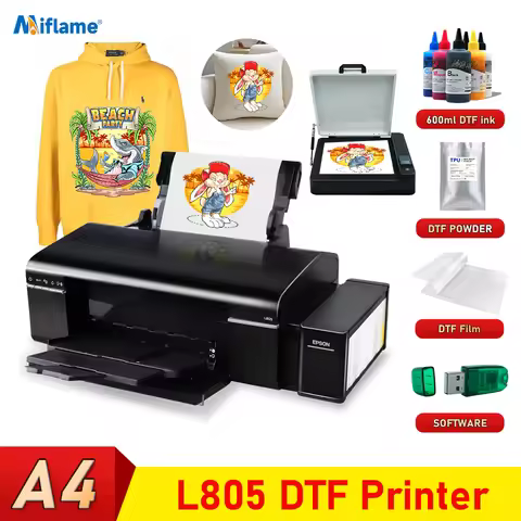 A4 DTF Printer T shirt Printing Machine For Epson L805 DTF Printer Directly to Film Transfer Printer