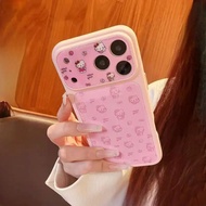 Biyi Little Bear KT Cat Soft Color Case sesuai untuk iPhone 17 / AIR / 15 Pro Max / 11 / 16 Pro Max 