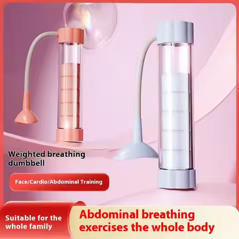 1Pcs Adjustable Diaphragm Breathing Dumbbell Trainer For Core Strength Facial Toning Lung Capacity E