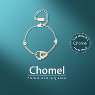 CHOMEL Singapore heart ring Bracelet for women 18K Gold Plated gelang tangan chain cute diamond Jewe