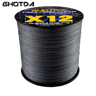 Super Strong Fishing Line 11.3-54.5kg  Ghotda 100 M 12strands Smoother Japanese Raw Slik Multifilame