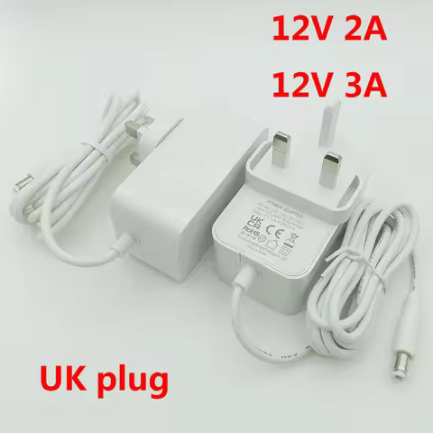 12V UK Power Supply White 12V Power Supply UK Plug 12V White Source 2Amp 3Amp 12 Volt 2 Amp Power Su