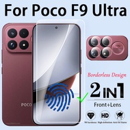 2 In 1 Poco F9 Ultra Transparent Tempered Glass Screen Protector For Redmi Note 17 Poco F9 Pro Max U