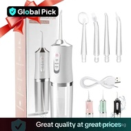 Rechargeable Water Flosser, Portable Oral Irrigator with 4 Jet Tips, Waterproof Teeth Cleaner, 3 Mod