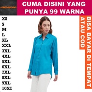KEMEJA UNGU 99 COLORS 10XL 9XL 8XL 7XL 6XL 5XL 4XL 3XL XXL XL LMS XS Women's Blouse Hem Jumbo Shirt 