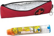 rainbowstar 2 Pcs EpiPen Medical Carrying Case Insulated Small Epipen Case Slim EpiPen Pouch with Cl